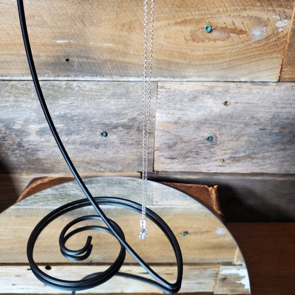 925 Silver & VVSI 2k Diamond & Topaz Necklace - Brilliant Cut Color D  Diamond - Picture 11 of 13